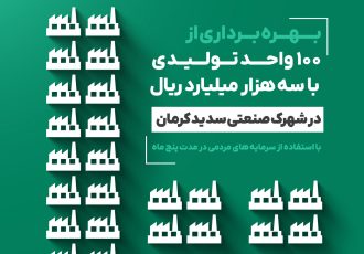 اینفوگرافیک/ بهره برداری ۱۰۰ واحد تولیدی در شهرک صنعتی سدید کرمان